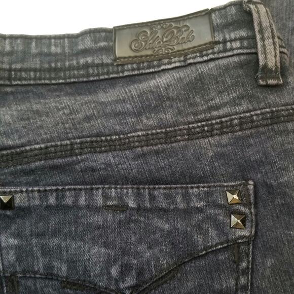 Soho Babe | Dark Acid Wash Studded Jeans - Picture 5 of 6